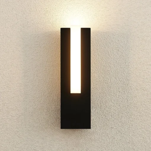 Lucande LED buiten wandlamp Virgalia, 31cm, antraciet, IP65