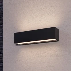 Lucande LED buiten wandlamp Tilde, antraciet, aluminium, IP65