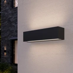 Lucande LED buiten wandlamp Tilde, antraciet, aluminium, IP65
