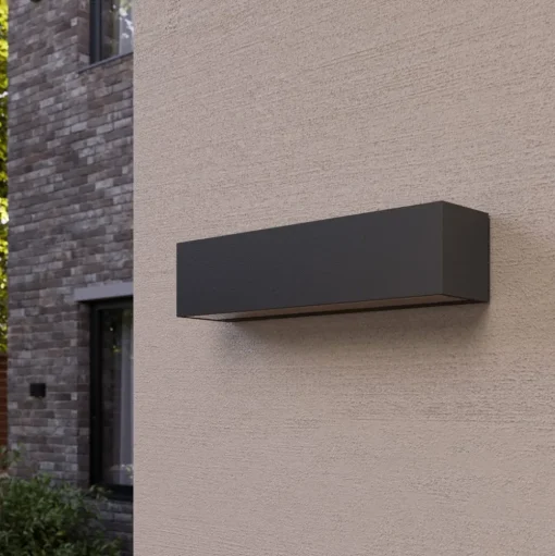 Lucande LED buiten wandlamp Tilde, antraciet, aluminium, IP65