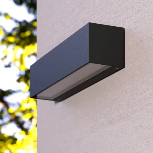 Lucande LED buiten wandlamp Tilde, antraciet, aluminium, IP65