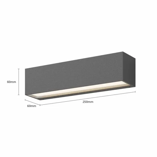 Lucande LED buiten wandlamp Tilde, antraciet, aluminium, IP65