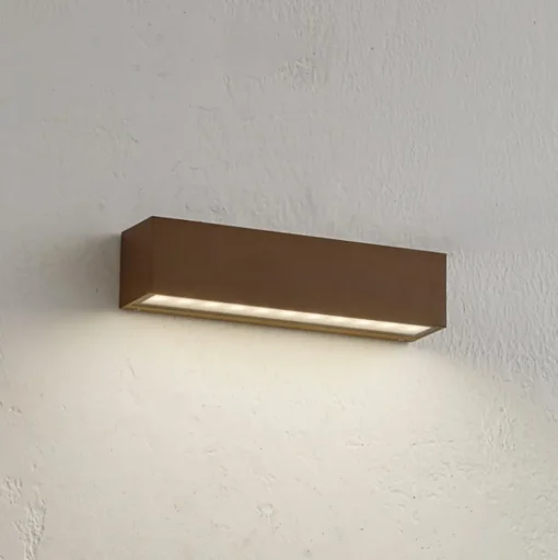 Lucande LED buiten wandlamp Lengo, 25 cm, brons, 1-lamp.