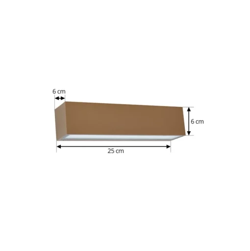 Lucande LED buiten wandlamp Lengo, 25 cm, brons, 1-lamp.