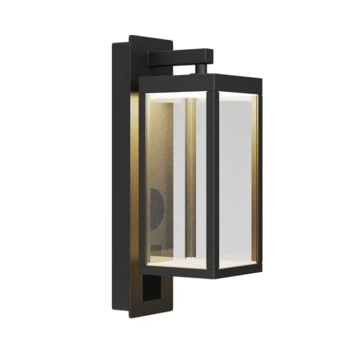 Lucande LED buiten wandlamp Ferdinand, antraciet Luidspreker