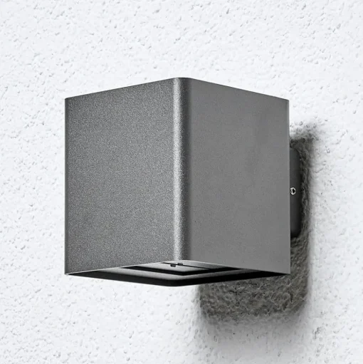 Lucande LED buiten wandlamp Aaron, antraciet, IP54, omhoog/omlaag