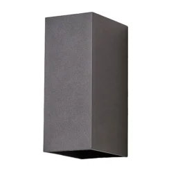 Lucande LED buiten wandlamp Mikka, 17 cm, antraciet, 2-lamps.