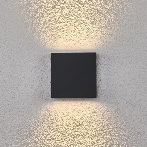 Lucande LED buiten wandlamp Trixy, antraciet, metaal, IP54