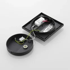 Lucande LED buiten wandlamp Gylfi, 20 cm, antraciet, aluminium