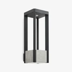 Lucande LED buiten wandlamp Kalisa, IP65, grijs, metaal