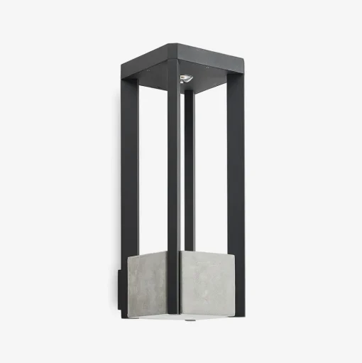Lucande LED buiten wandlamp Kalisa, IP65, grijs, metaal