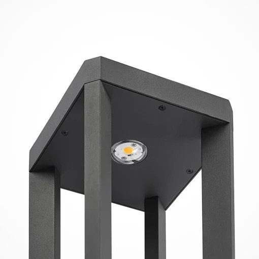 Lucande LED buiten wandlamp Kalisa, IP65, grijs, metaal