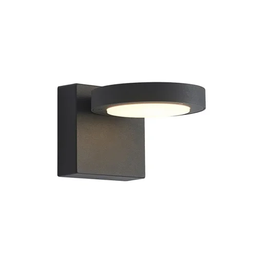 Lucande LED buiten wandlamp Belna, metaal, IP65, antraciet