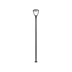 Lucande LED buitenlamp Filor, zwart, aluminium, 250 cm