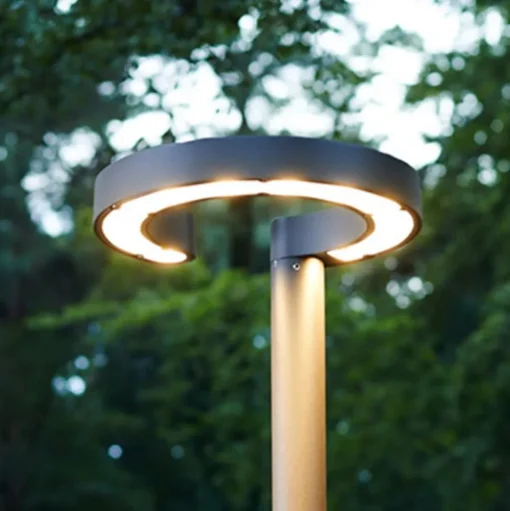 Lucande LED buitenlamp Jannis, antraciet, metaal, 200cm