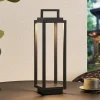 Lucande LED buitenlamp Mirina, zwart, oplaadbare batterij, touchdimmer