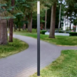 Lucande LED buitenlamp Sidny, 220 cm, antraciet, IP54