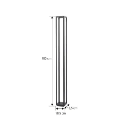 Lucande LED buitenlamp Thorvid, hoogte 180 cm, zwart