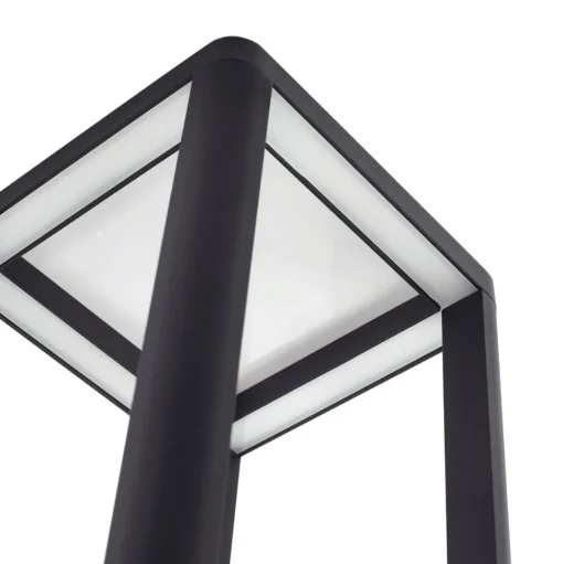 Lucande LED buitenlamp Thorvid, hoogte 180 cm, zwart