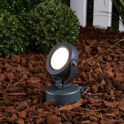 Lucande LED buitenspot Gavin, 33 cm, antraciet, aluminium
