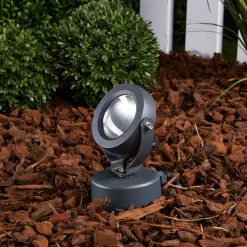 Lucande LED buitenspot Gavin, 33 cm, antraciet, aluminium