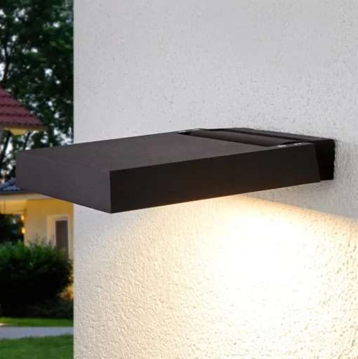 Lucande LED buitenspot Maica, antraciet, draaibaar, IP65
