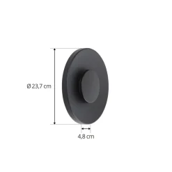 Lucande LED buitenwandlamp Kayana, zwart, aluminium, 24 cm