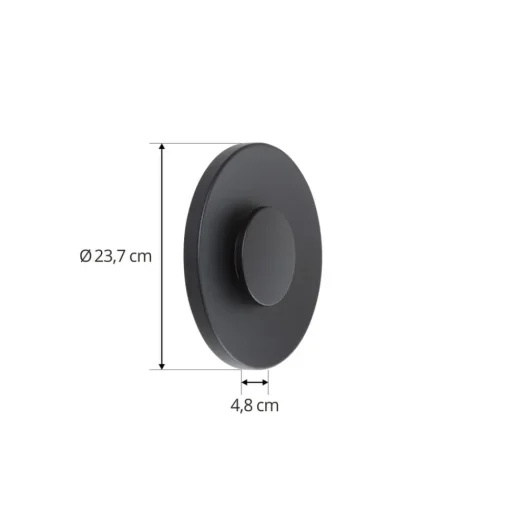 Lucande LED buitenwandlamp Kayana, zwart, aluminium, 24 cm