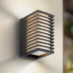 Lucande LED buitenwandlamp Ariza, zwart, aluminium