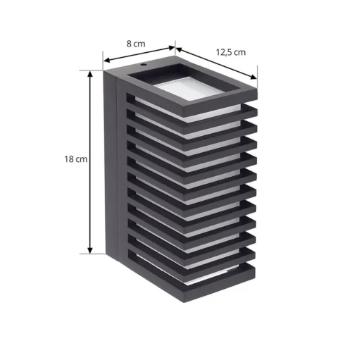 Lucande LED buitenwandlamp Ariza, zwart, aluminium