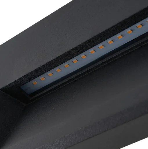 Lucande LED buitenwandlamp Weno, zwart, aluminium, IP65