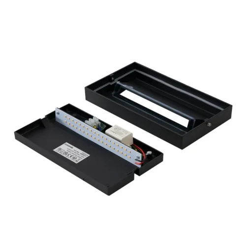 Lucande LED buitenwandlamp Weno, zwart, aluminium, IP65