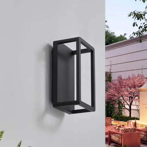Lucande LED buitenwandlamp Thorvid, hoogte 26 cm, zwart