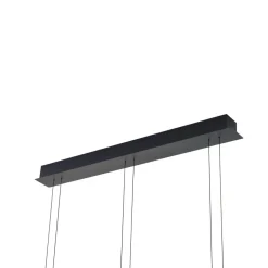 Lucande LED hanglamp Dain, 3-lamps, rookgrijs, glas