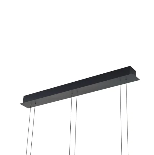 Lucande LED hanglamp Dain, 3-lamps, rookgrijs, glas