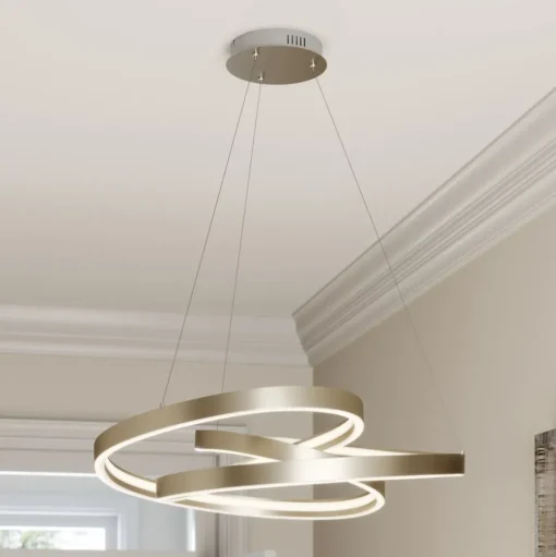 Lucande LED hanglamp Gunbritt, Ø 80 cm, zilver, dimbaar