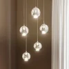 Lucande LED hanglamp Hayley, Ø 30 cm, 5-lamps, chroom, glas
