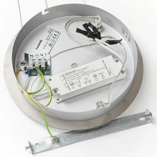 Lucande LED hanglamp Hayley, Ø 25 cm, 3-lamps, chroom, glas