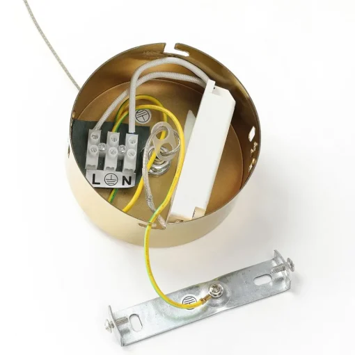 Lucande LED hanglamp Hayley, Ø 9 cm, goudkleurig, glas