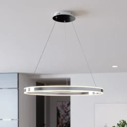 Lucande LED hanglamp Lyani, 80 cm, chroom, dimbaar