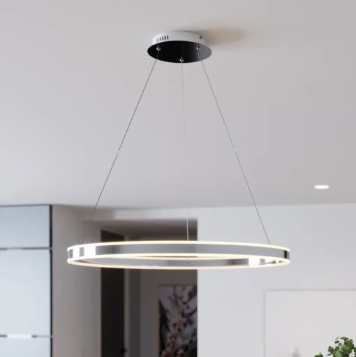 Lucande LED hanglamp Lyani, 80 cm, chroom, dimbaar