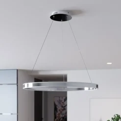 Lucande LED hanglamp Lyani, 80 cm, chroom, dimbaar