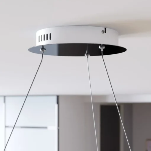 Lucande LED hanglamp Lyani, 80 cm, chroom, dimbaar