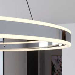 Lucande LED hanglamp Lyani, 80 cm, chroom, dimbaar