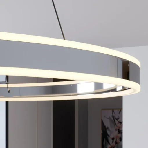 Lucande LED hanglamp Lyani, 80 cm, chroom, dimbaar