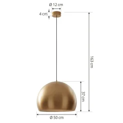 Lucande LED hanglamp Lythara, goud, Ø 50 cm, aluminium