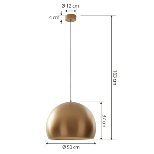 Lucande LED hanglamp Lythara, goud, Ø 50 cm, aluminium