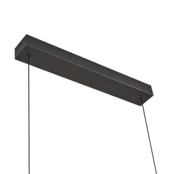 Lucande LED hanglamp Madu, zwart, metaal, 92,5 cm lang