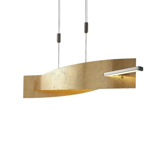 Lucande LED hanglamp Marija, 101 cm, goudkleurig, dimbaar