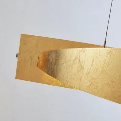 Lucande LED hanglamp Marija, 101 cm, goudkleurig, dimbaar